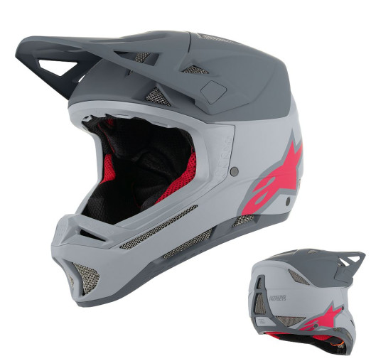 Alpinestars Missile TECH Racer MIPS helma Light Gray Dark Gray