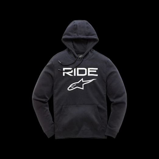 Alpinestars Ride 2.0 Fleece s kapucí - Black/white